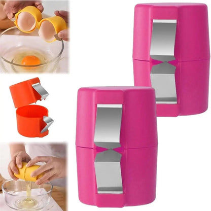 1/2pcs Egg Shell Opener Set Handheld Raw Egg Cracker Multifunctional Egg Breaker Food-Safe Kitchen Gadget for Cooking Camping