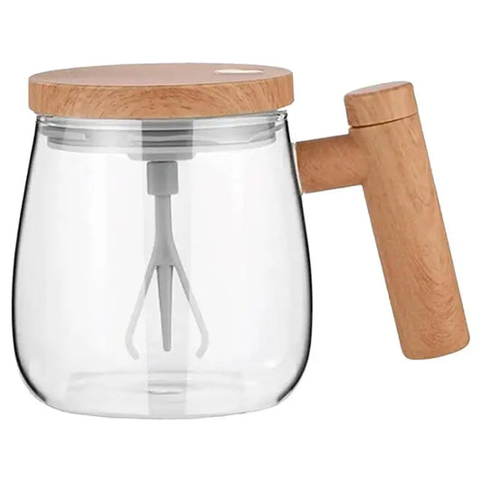 The Electric Lightweight High Bosilicate Glass Self Mixing Mug is here to revolutionize your beverage preparation experience